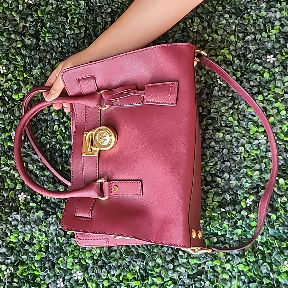 Michael Kors Hamilton Medium Leather Satchel